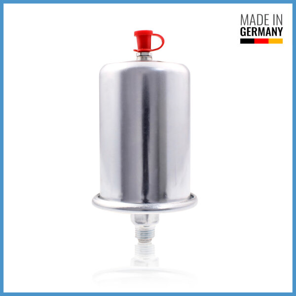 Schmierb&uuml;chse mit Zwei-Federn-System 120ccm G1/4" Viton-Dichtung 3bar (weich) mit roter Kappe