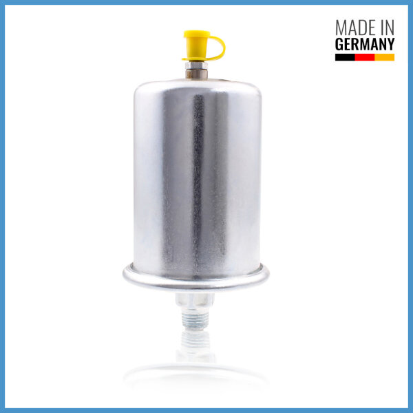 Schmierb&uuml;chse mit Zwei-Federn-System 120ccm G1/4" Viton-Dichtung 8bar (stark) mit gelber Kappe