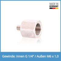 Reduziernippel Innen: G 1/4" / Au&szlig;en: M6 x 1,0...