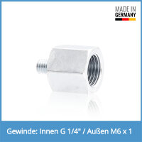 Reduziernippel Innen: G 1/4" / Au&szlig;en: M6 x 1...