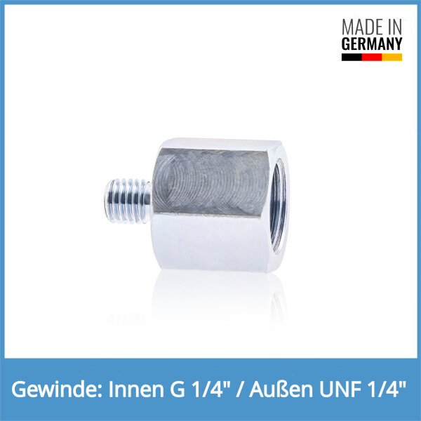 Reduziernippel Innen: G 1/4" / Au&szlig;en: UNF 1/4" Stahl verzinkt
