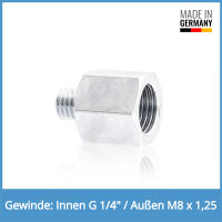 Reduziernippel Innen: G 1/4" / Au&szlig;en: M8 x...