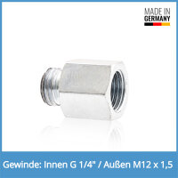 Reduziernippel Innen: G 1/4" / Au&szlig;en: M12 x...