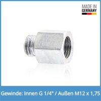 Reduziernippel Innen: G 1/4" / Au&szlig;en: M12 x...