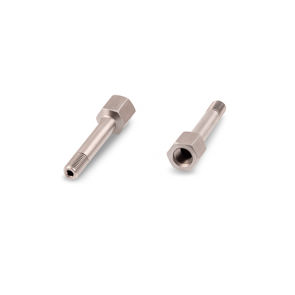 Schmiernippelverl&auml;ngerung IG: M4x0,7 / AG: M4x0,7 30mm (Verl&auml;ngerung um 24mm) 7/6kant Edelstahl V2A