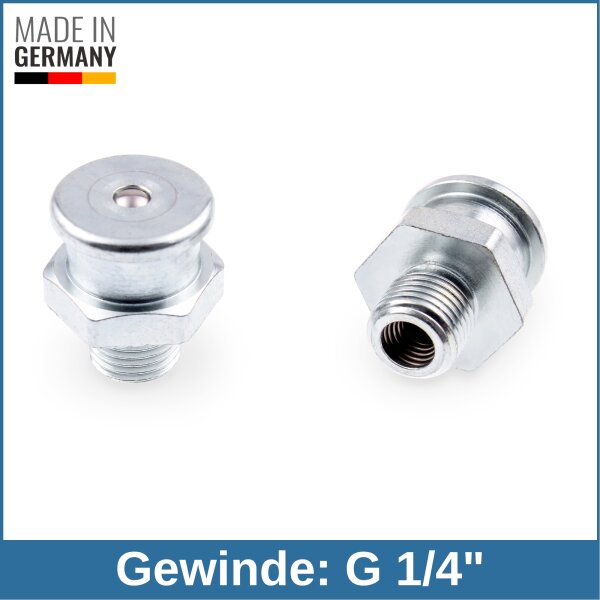 Flachschmiernippel DIN 3404 M22/L (&Oslash;22mm) G 1/4" Stahl verzinkt
