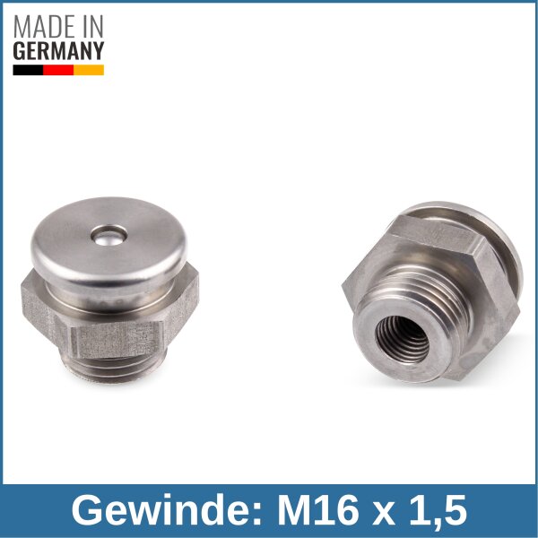 Button Head Grease Nipples DIN 3404 M22 (&Oslash;22mm) M16 x 1,5 stainless steel AISI 316L