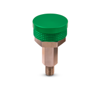 Gr&uuml;ne Aluminium-Schutzkappen f&uuml;r Flachschmiernippel