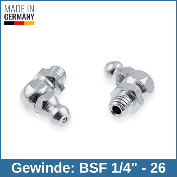 Kegelschmiernippel DIN 71412 B (67&deg;) BSF 1/4" Stahl verzinkt