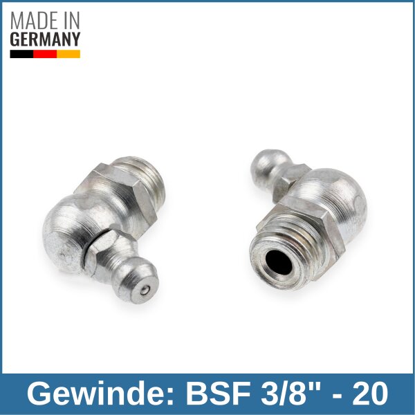 Kegelschmiernippel DIN 71412 B (67&deg;) BSF 3/8" Stahl verzinkt