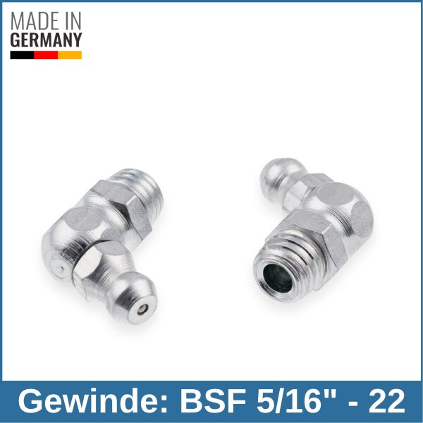 Kegelschmiernippel DIN 71412 B (67&deg;) BSF 5/16" Stahl verzinkt