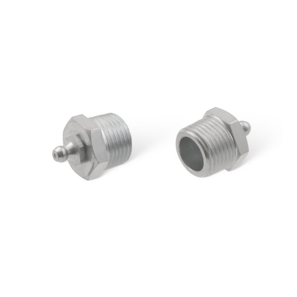 Kegelschmiernippel DIN 71412 A (H1) 1/2" NPT - 2teilig - Stahl verzinkt