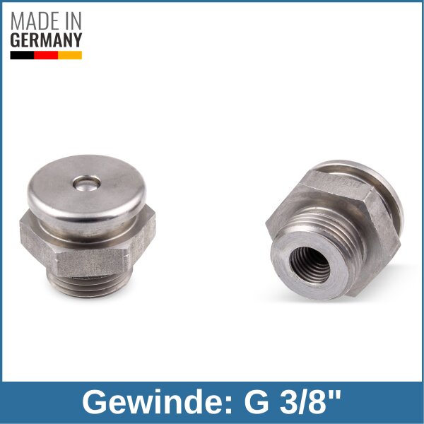 Flachschmiernippel DIN 3404 M22 (&Oslash;22mm) G 1/2" Edelstahl V2A