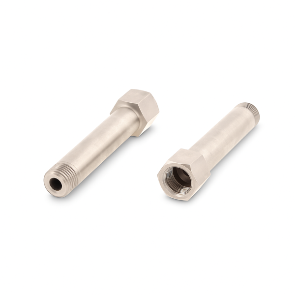 Schmiernippelverl&auml;ngerung IG: M10x1,0 / AG: M10x1,0 60mm (Verl&auml;ngerung um 54mm) 13/6kant Edelstahl V2A