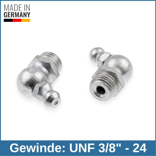 Kegelschmiernippel DIN 71412 B (67&deg;) UNF 3/8" Stahl verzinkt