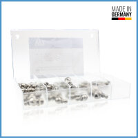 65 teiliges Edelstahl Kegelschmiernippel Sortiment nach...