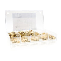 90 teiliges Sortiment Messing-Kegelschmiernippel nach DIN...