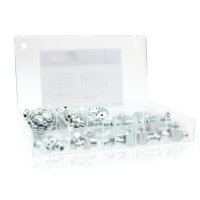 115 teiliges Sortiment verzinkter Kegelschmiernippel nach...