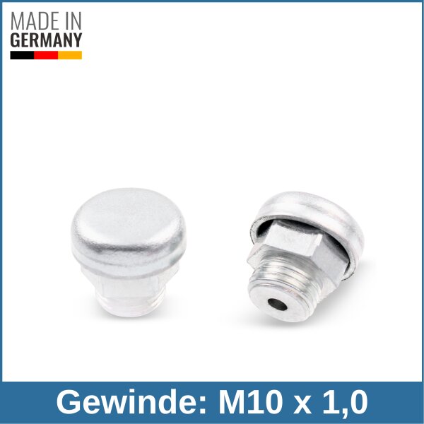 Entl&uuml;ftungsventil mit Staub- und Spritzschutz M10x1,0 Stahl verzinkt 0,2bar &Ouml;ffnungsdruck