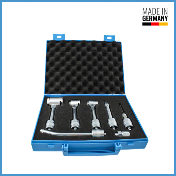Alle Schnellwechselanschl&uuml;sse im praktischen Kofferset