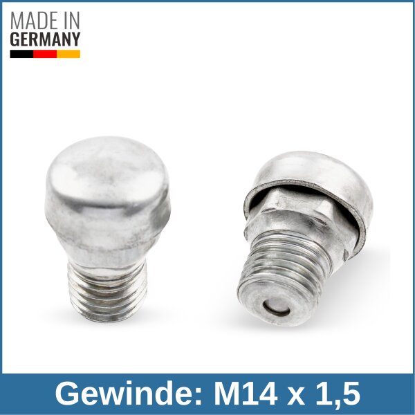 Entl&uuml;ftungsventil mit Staub- und Spritzschutz M14x1,5 Stahl verzinkt 0,2bar &Ouml;ffnungsdruck