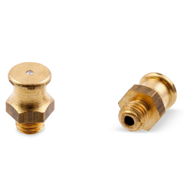 Button Head Grease Nipples DIN 3404 M4 (&Oslash;10mm) M7 x 1,0 brass