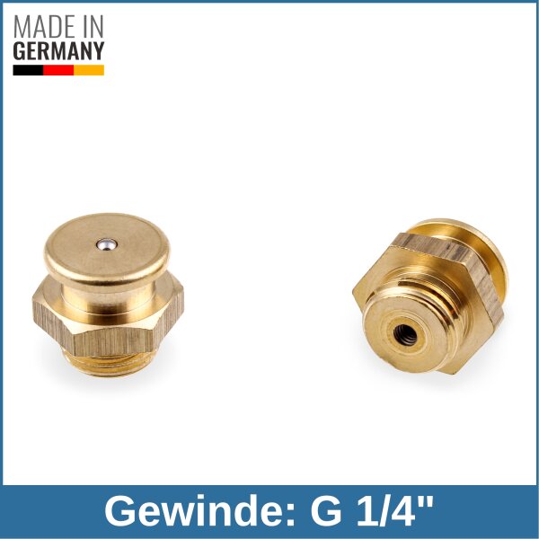 Button Head Grease Nipples DIN 3404 M1 (&Oslash;16mm) G 1/4" brass