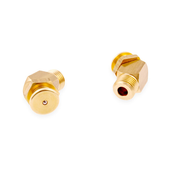 Flachschmiernippel DIN 3404 M1 (&Oslash;16mm) G 1/4" 45&deg; Winkel Messing