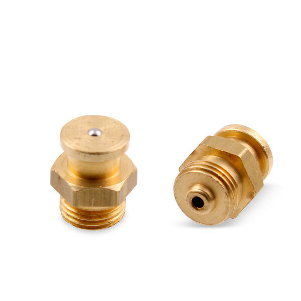 Button Head Grease Nipples DIN 3404 M4 (&Oslash;10mm) G 1/8" brass