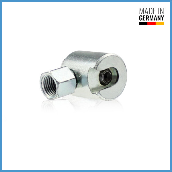 Button-head coupler with steel seal for button-head grease nipple with Kopf-&Oslash;10 mm