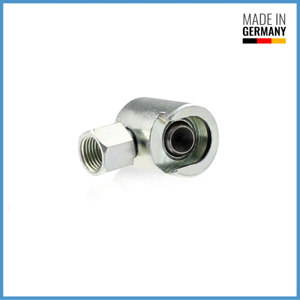 Button-head coupler with steel seal for button-head grease nipple with Kopf-&Oslash;16 mm