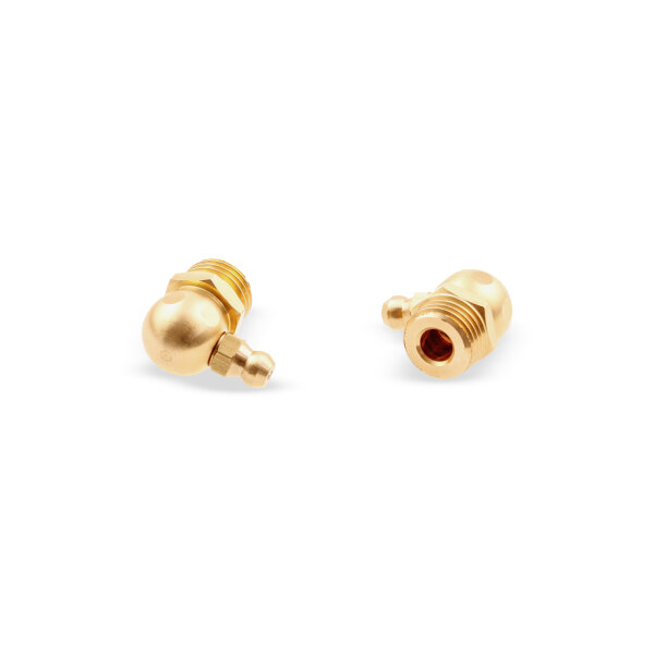 Hydraulic Grease Nipples DIN 71412 C (90&deg;) 1/4" BSP brass