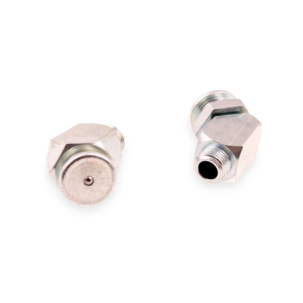 Flachschmiernippel DIN 3404 M1 (&Oslash;16mm) M10 x 1,0 45&deg; Winkel Stahl verzinkt