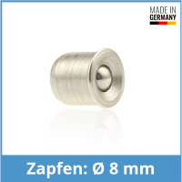 Kugeldruck&ouml;ler DIN 3410 F 8mm Stahl vernickelt