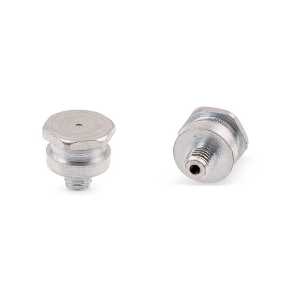 Flachschmiernippel DIN 3404 T1 1/4" UNF Stahl verzinkt