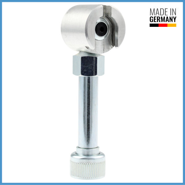 Swivel joint with union nut M16 x 1.0 for Schl&auml;uche 12/10mm with button-head coupler &Oslash;16 mm