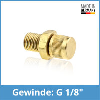 Messing &Ouml;lnachf&uuml;llnippel G1/8" mit Schutzkappe