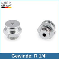 Flachschmiernippel DIN 3404 M1 (&Oslash;16mm) R 1/4"...
